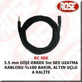 3 5 Mm Dişi-Erkek 5 Metre Ses Uzatma Kablosu - 1