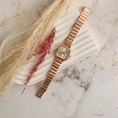 Hemera Gümüş Kadran Rose Metal Kadın Kol Saati thumbnail 3