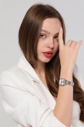 Minimal Kare Gümüş Kadın Kol Saati thumbnail 2