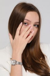 Minimal Kare Gümüş Kadın Kol Saati thumbnail 3