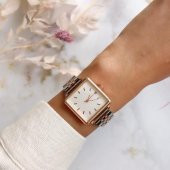 Fully Rose Kasa Rose Gold Gümüş Kare Kadın Kol Saati - 2