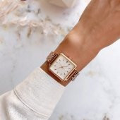 Fully Rose Gold Kare Kadın Kol Saati thumbnail 2