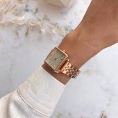 Fully Rose Gold Kare Kadın Kol Saati thumbnail 3