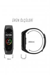 Hammm M4 Akıllı Bileklik Saat Nabız Ölçer Adım Ölçer thumbnail 1