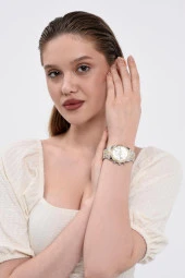 Roma Rakam Kasa Detaylı Altın Gümüş Kadın Kol Saati thumbnail 2