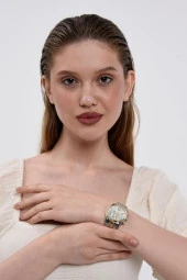 Roma Rakam Kasa Detaylı Altın Gümüş Kadın Kol Saati thumbnail 3