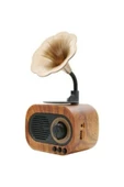 VİPONLİNE B5 Nostaljik Mini Gramafon Radyo Usb Aux Bluetooth Radyo Yüksek Ses Kalitesi thumbnail 1