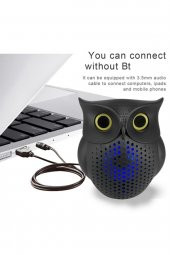 Mini Ses Bombası Baykuş Led Işıklı Taşınabilir Kablosuz Bluetooth Hoparlör - 3
