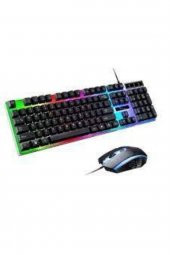 Dynego Işıklı Oyuncu Klavye+mouse Seti Gaming Set Pg 8017 - 1