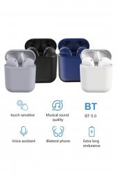3A Inpods 12 Bluetooth Kulaklık 5.0 Dokunmatik Kulaklık - Mavi - 1