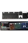 POLYGOLD Pg-8017 Oyuncu Isıklı Klavye Mause Seti Klavye + Mouse Seti - 3