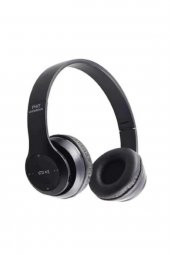 Salkım Tech Bluetooth Kulaklık  Kablosuz Kulaklık Kulaküstü Kulaklık P47 Siyah - 1