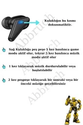 AbaTech Xiaomi Iphone Samsung Tüm Telefonlar Ile Uyumlu K55 Gaming Bluetooth Kulaklık Yeni Sürüm - 2