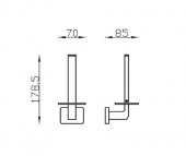 Bocchi Monza Tuvalet Kağıtlık Sabit Yedek 3010-0009 thumbnail 2