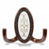 Vestiyer Duvar Askısı Dolap Elbise Askılığı Antik Bakır Metal Askı - 1