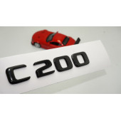 C 200 Bagaj Parlak Siyah ABS 3M 3D Yazı Logo - 1