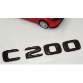 C 200 Bagaj Parlak Siyah ABS 3M 3D Yazı Logo - 3