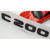 C 200 Bagaj Parlak Siyah ABS 3M 3D Yazı Logo - 4