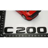 C 200 Bagaj Parlak Siyah ABS 3M 3D Yazı Logo - 5