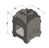 Metal Ateş kutusu Kamp Ateş Kutusu - 1