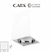 CATA CT 5420 Beyaz-Platin Dekoratif Spot Kasa GU-10 Duy - 1