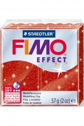 Fimo Effect Polimer Kil 57gr. Glitter Red Yaldızlı Kırmızı - 1