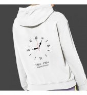 Atatürk 10 Kasım Özel Baskılı Kapşonlu Beyaz Unisex Sweatshirt HK2291 - 2