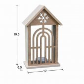 Ahşap Yılbaşı T-Light Mumluk 19,5x12cm F833 thumbnail 1