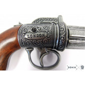 Dekoratif Denix-6 VARİL PEPPER-BOX REVOLVER, İNGİLTERE 1840 thumbnail 2