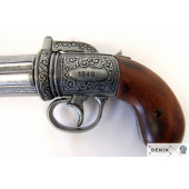 Dekoratif Denix-6 VARİL PEPPER-BOX REVOLVER, İNGİLTERE 1840 thumbnail 5