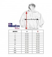 10 Kasım Özel Baskılı Kapşonlu Beyaz Unisex Sweatshirt HK2298 - 4