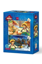 Art Çocuk Puzzle Sihirli Lamba 2 x 100 Parça Puzzle - 1