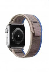 Apple Watch Ultra 49mm Renkli ​​​​KRD-77 Örgülü Hasır Tokalı Kordon - 5