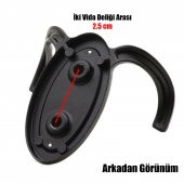 Vestiyer Duvar Askısı Dolap Elbise Askılığı Mat Siyah Metal Askı thumbnail 4