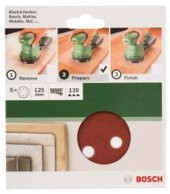 Bosch Makine Zımparası 125mm Zımpara 120K 5Li 2.609.256.A25 - 1