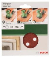 Bosch Makine Zımparası 125mm Zımpara 80K 5Li 2.609.256.A24 - 1