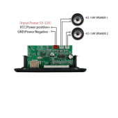 Usb bluetooth Fm 12V ( 2 Hoparlör bağlanabilen ) mp3 dekoder - 1
