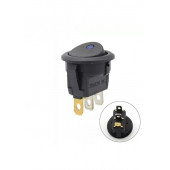 Yuvarlak Nokta Işıklı Anahtar ON-OFF 3P Mavi 12VOLT - 1