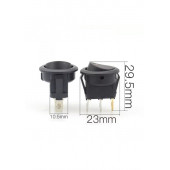 Yuvarlak Nokta Işıklı Anahtar ON-OFF 3P Mavi 12VOLT - 2