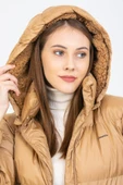 Kinetix Bella Coat Kamel Günlük Kadın Şişme Kaban - 3