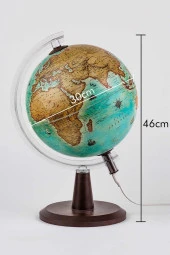 Gürbüz Yayınları Işıklı Antik Dünya Küresi Modern Seri 30 cm USB Kablo Hediyeli thumbnail 6