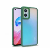 Oppo A96 4G Kılıf Zore Flora Buton,Kenar Çevresi Renkli Kılıf thumbnail 2