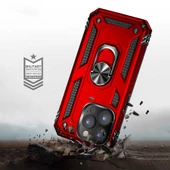 Apple iPhone 14 Pro Max Kılıf Vega Yüzüklü Standlı Zırh Kılıf thumbnail 8