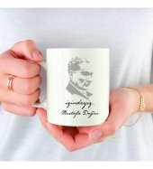 Kişiye Özel Atatürk Atam İzindeyiz 10 Kasım Baskılı Porselen Beyaz Kupa Bardak HK2309 thumbnail 1