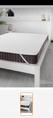 Tek Kişilik Sıvı  Geçirmez  Yatak alezi köşeleri lastikli  Beyaz120 X200 cm Ölçüsünde - 1