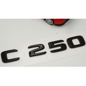 C 250 Bagaj Parlak Siyah ABS 3M 3D Yazı Logo - 3