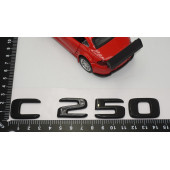 C 250 Bagaj Parlak Siyah ABS 3M 3D Yazı Logo - 5