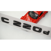 C 220d Bagaj Parlak Siyah ABS 3M 3D Yazı Logo - 4