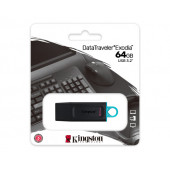Kingston 64GB USB 3.2 Gen 1 Flash Bellek Datatraveler Exodia DTX/64GB  25 adet - 1