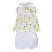 Caramell Bebek Takımı - 3 lü - TKK6178 - Lemon - Beyaz - 1